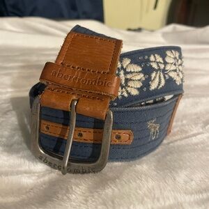 Abercrombie & Fitch Blue and Brown Men's Belt